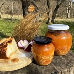 Ciorbă de fasole cu ciolan afumat la borcan